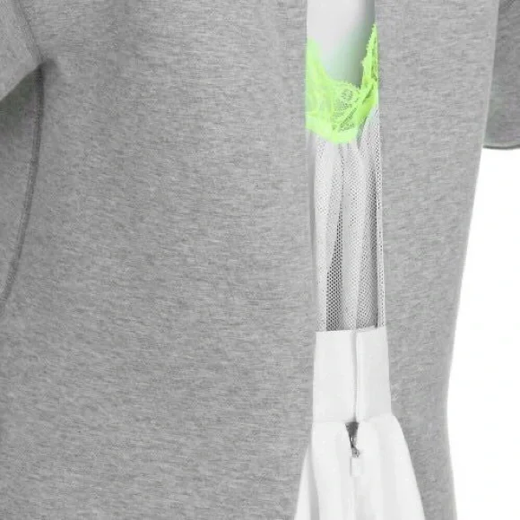 Nike Gray Midi Dress with Neon Accents - Picture 11 of 11